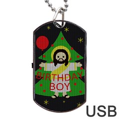 Jesus - Christmas Dog Tag Usb Flash (one Side) by Valentinaart