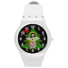 Jesus - Christmas Round Plastic Sport Watch (m) by Valentinaart