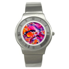 Abstract Acryl Art Stainless Steel Watch