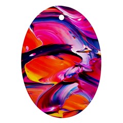 Abstract Acryl Art Oval Ornament (Two Sides)