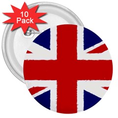 Union Jack Pencil Art 3  Buttons (10 Pack)  by picsaspassion