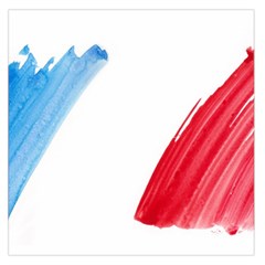 France Flag, Banner Watercolor Painting Art Large Satin Scarf (square)