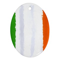 Flag Ireland, Banner Watercolor Painting Art Ornament (oval)