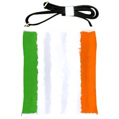 Flag Ireland, Banner Watercolor Painting Art Shoulder Sling Bags by picsaspassion