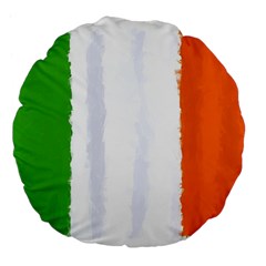 Flag Ireland, Banner Watercolor Painting Art Large 18  Premium Flano Round Cushions
