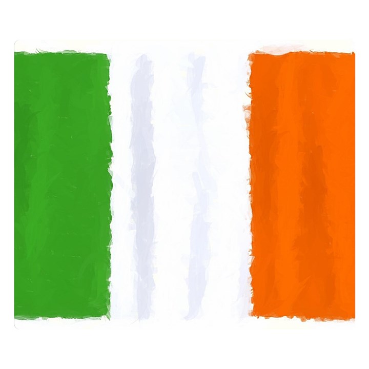 Flag Ireland, banner watercolor painting art Double Sided Flano Blanket (Small) 