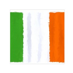 Flag Ireland, Banner Watercolor Painting Art Small Satin Scarf (square) by picsaspassion