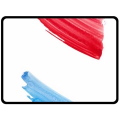 Tricolor Banner Watercolor Painting Art Double Sided Fleece Blanket (large) 