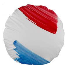 Tricolor Banner Watercolor Painting Art Large 18  Premium Flano Round Cushions