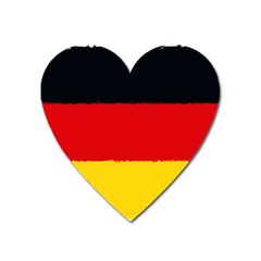 German Flag, Banner Deutschland, Watercolor Painting Art Heart Magnet by picsaspassion