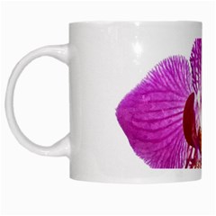 Lilac Phalaenopsis Aquarel  Watercolor Art Painting White Mugs