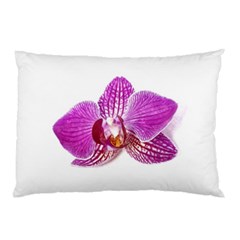 Lilac Phalaenopsis Aquarel  Watercolor Art Painting Pillow Case by picsaspassion