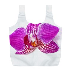 Lilac Phalaenopsis Flower, Floral Oil Painting Art Full Print Recycle Bags (l)  by picsaspassion