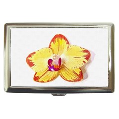 Phalaenopsis Yellow Flower, Floral Oil Painting Art Cigarette Money Cases