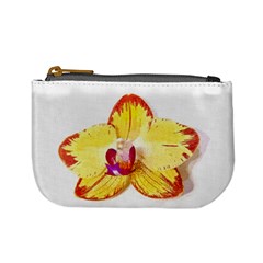 Phalaenopsis Yellow Flower, Floral Oil Painting Art Mini Coin Purses by picsaspassion