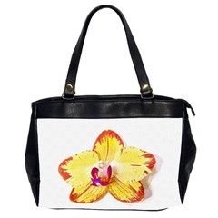 Phalaenopsis Yellow Flower, Floral Oil Painting Art Office Handbags (2 Sides)  by picsaspassion