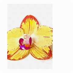 Phalaenopsis Yellow Flower, Floral Oil Painting Art Small Garden Flag (two Sides) by picsaspassion