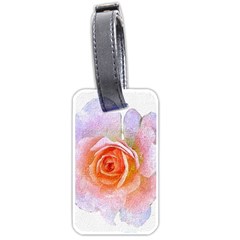 Pink Rose Flower, Floral Oil Painting Art Luggage Tags (one Side) 