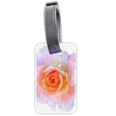 Pink Rose Flower, Floral Oil Painting Art Luggage Tags (two Sides) by picsaspassion