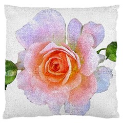 Pink Rose Flower, Floral Oil Painting Art Standard Flano Cushion Case (two Sides)