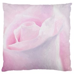 Rose Pink Flower, Floral Aquarel - Watercolor Painting Art Standard Flano Cushion Case (two Sides)