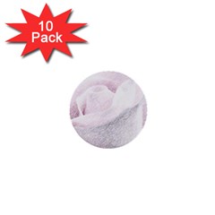 Rose Pink Flower  Floral Pencil Drawing Art 1  Mini Buttons (10 Pack) 