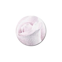 Rose Pink Flower  Floral Pencil Drawing Art Golf Ball Marker by picsaspassion