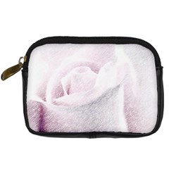 Rose Pink Flower  Floral Pencil Drawing Art Digital Camera Cases by picsaspassion