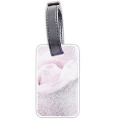 Rose Pink Flower  Floral Pencil Drawing Art Luggage Tags (two Sides)