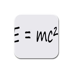 E=mc2 Gravity Formula Physics Rubber Square Coaster (4 Pack)  by picsaspassion