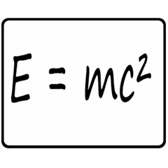 E=mc2 Gravity Formula Physics Double Sided Fleece Blanket (medium)  by picsaspassion