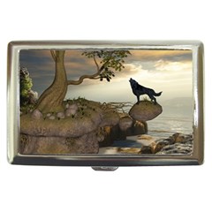 The Lonely Wolf On The Flying Rock Cigarette Money Cases by FantasyWorld7