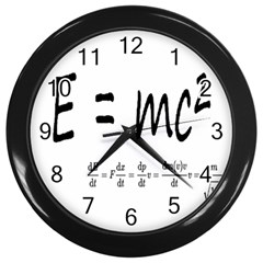 E=mc2 Formula Physics Relativity Wall Clocks (black) by picsaspassion