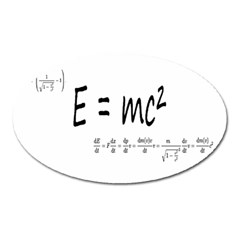 E=mc2 Formula Physics Relativity Oval Magnet by picsaspassion