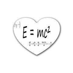 E=mc2 Formula Physics Relativity Rubber Coaster (heart)  by picsaspassion