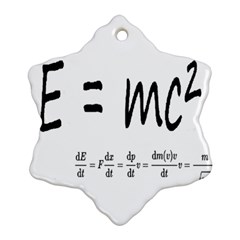 E=mc2 Formula Physics Relativity Snowflake Ornament (two Sides) by picsaspassion