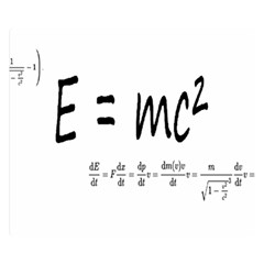 E=mc2 Formula Physics Relativity Double Sided Flano Blanket (small)  by picsaspassion