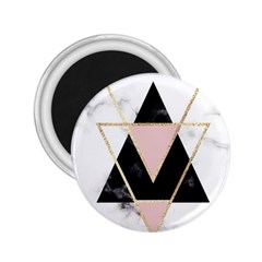 Triangles,gold,black,pink,marbles,collage,modern,trendy,cute,decorative, 2 25  Magnets by NouveauDesign
