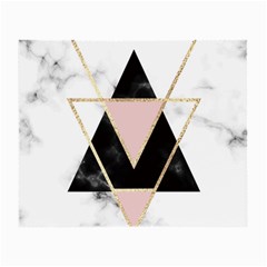 Triangles,gold,black,pink,marbles,collage,modern,trendy,cute,decorative, Small Glasses Cloth (2-side) by NouveauDesign