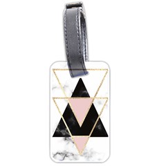 Triangles,gold,black,pink,marbles,collage,modern,trendy,cute,decorative, Luggage Tags (one Side) 