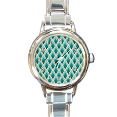 Artdecoteal Round Italian Charm Watch by NouveauDesign