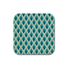 Artdecoteal Rubber Square Coaster (4 Pack)  by NouveauDesign