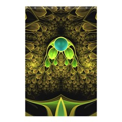 Beautiful Gold And Green Fractal Peacock Feathers Shower Curtain 48  X 72  (small)  by jayaprime