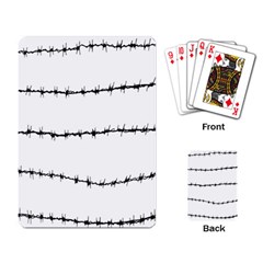 Barbed Wire Black Playing Card