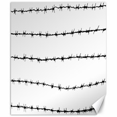 Barbed Wire Black Canvas 20  X 24   by Mariart