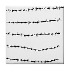 Barbed Wire Black Face Towel
