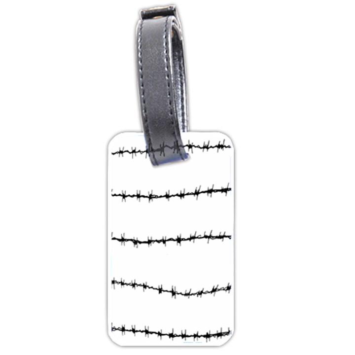 Barbed Wire Black Luggage Tags (One Side) 