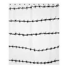 Barbed Wire Black Shower Curtain 60  X 72  (medium) 