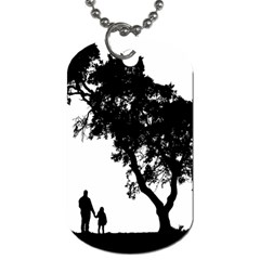 Black Father Daughter Natural Hill Dog Tag (two Sides)