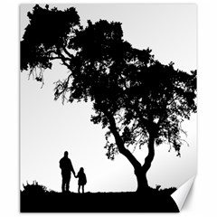 Black Father Daughter Natural Hill Canvas 20  X 24   by Mariart